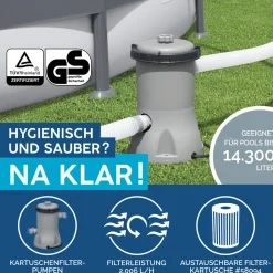 Steel Pro Max Frame-Pool-Set mit Filterpumpe Durchmesser 366 x 100 cm grau^Bestway Outlet