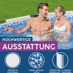 Steel Pro Max Frame-Pool-Set mit Filterpumpe Durchmesser 366 x 100 cm grau^Bestway Outlet