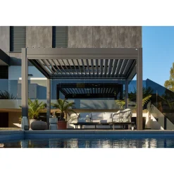 Pergola Gr. 3,5 x 3 dunkelgrau/silber-metallic^Biohort Discount