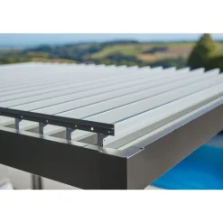 Pergola Gr. 3,5 x 3 dunkelgrau/silber-metallic^Biohort Discount