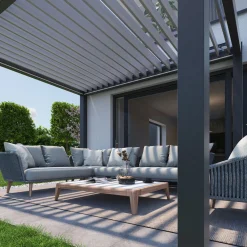 Pergola Gr. 3 x 3,5 dunkelgrau/silber-metallic^Biohort Sale