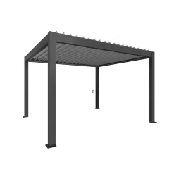 Pergola Gr. 4 x 3,5 dunkelgrau/silber-metallic^Biohort Discount