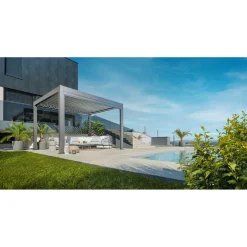 Pergola Gr. 4 x 3,5 quarzgrau/silber-metallic^Biohort Sale