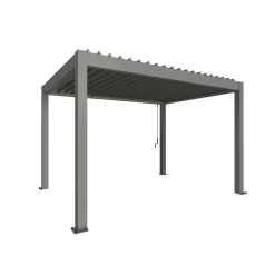 Pergola Gr. 4 x 3 quarzgrau-metallic^Biohort New