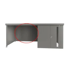 Biohort Rückwand für Seitendach zu Gerätehaus Neo quarzgrau-metallic