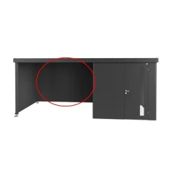 Rückwand für Seitendach zu Gerätehaus Neo dunkelgrau-metallic*Biohort Outlet