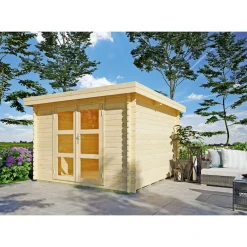 Blockbohlenhaus Dortmund 2 natur 280 x 280 cm^