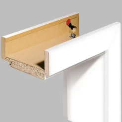 Komplett-Zarge 198,5 x 86 x 33 cm Softkante design-weiß links*Borne