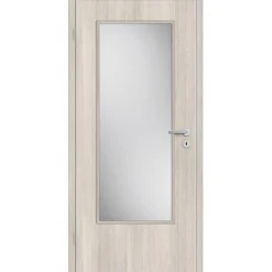 Borne Zimmertür CPL Lärche cashmere aufrecht mit Lichtausschnitt 86 x 198,5 cm DIN links