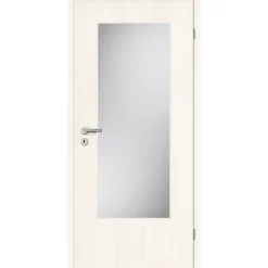 Zimmertür CPL Lärche smoke aufrecht mit Lichtausschnitt 86 x 198,5 cm DIN rechts^Borne Discount