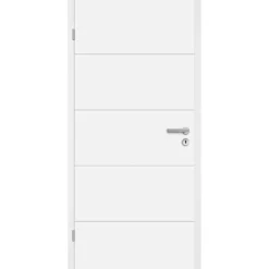 Zimmertür Fila 5 Weißlack 86 x 198,5 cm DIN links*Borne Discount