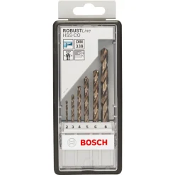 Bosch Professional Metallbohrer-Set Robust Line HSS-Co 2–8 mm 6-teilig