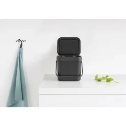 Brabantia Abfalleimer Sort & Go 18,8 x 18,1 x 13,9 cm grau* Best