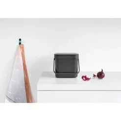 Brabantia Abfalleimer Sort & Go 18,8 x 18,1 x 13,9 cm grau* Best