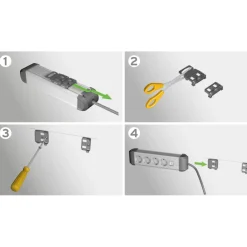 Brennenstuhl Premium-Alu-Line Steckdosenleiste 4-fach
