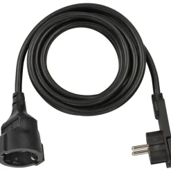Qualitäts-Kunststoff-Verlängerungskabel mit Flachstecker 300 cm schwarz*Brennenstuhl Discount