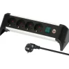 Steckdosenleiste Alu-Office-Line 4fach schwarz*Brennenstuhl Outlet