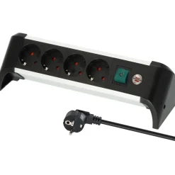 Steckdosenleiste Alu-Office-Line 4fach schwarz*Brennenstuhl Outlet