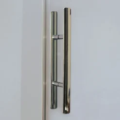 Drehtür Avanta mit Festteil für Nische Anschlag rechts alu chromeffekt Klarglas 800 mm*Breuer New