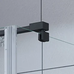 Drehtür Europa Design für Seitenwand Anschlag rechts schwarz matt Intima 800 mm*Breuer Clearance