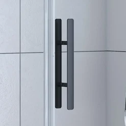 Drehtür Europa Design für Seitenwand Anschlag rechts schwarz matt Intima 800 mm*Breuer Clearance