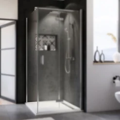 Breuer Eckeinstieg Elana 8, Drehfalttür, alu chromeffekt, intima, 1000/1000 mm