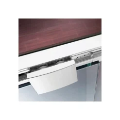 Eckeinstieg Panorama Schiebetür Soft&Silent 4-teilig, alu chromeffekt, grau getönt, 1200/1200 mm^Breuer