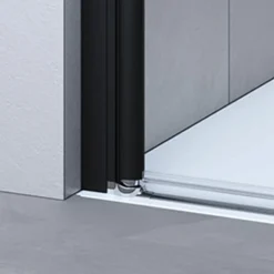 Breuer Pendeltür Elana 6 für Seitenwand schwarz matt satiniert 750 mm