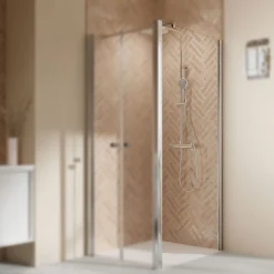 Breuer QUICK72 Elana 2.0 Seitenwand rechts für Pendeltür Alu silber matt Klarglas 800 mm