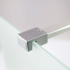 Runddusche Panorama Drehtür 4-teilig Radius 550 Alu chromeffekt Klarglas 800/900 mm*Breuer Clearance