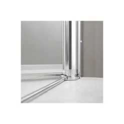 Breuer Runddusche 4-teilig Drehtür mit Festteilen, Radius 550, Alu silber matt, Klarglas, 1000 x 1000 mm