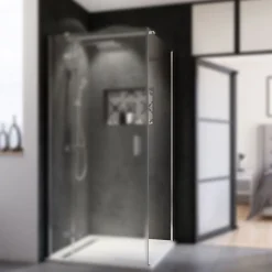 Breuer Seitenwand Panorama für Drehtür und Festteil alu chromeffekt Intima 900 mm