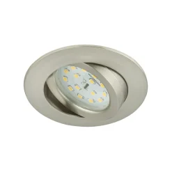 LED-Einbauleuchte schwenkbar matt-nickel rund^Briloner New