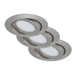 Briloner LED-Einbauleuchtenset Attach matt Kunststoff 3er-Set