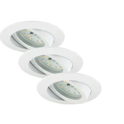 Briloner LED-Einbauleuchten-Set dimmbar 8,2 x 2,8 cm weiß