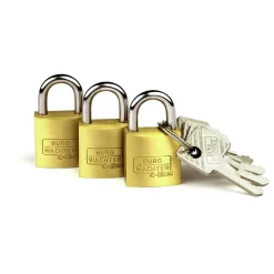Vorhängeschloss-Set Trio 222 30 36,7 25 x 36,7 x 9,3 mm Messing^Burg Wächter New