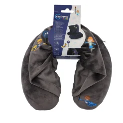 Kinder Nackenkissen mit Kapuze grau^Cartrend Best