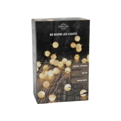 Clusterlichterkette Kugeln 80 warmweiße LEDs 2 Meter^ New