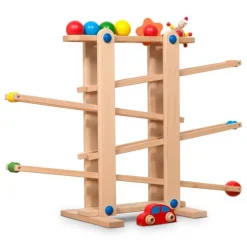 Holz-Kugelbahn, 7-teilig^Coemo