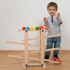 Holz-Kugelbahn, 7-teilig^Coemo