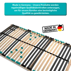 Coemo 7-Zonen Lattenrost DRÖMSON 28 Federleisten Kopfteil verstellbar 120 x 200 cm