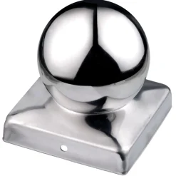 Pfostenkappe Niro mit Kugel 7 x 7 cm glänzend*Connex Hot