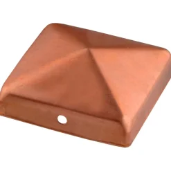 Pfostenkappe ohne Kugel 7 x 7 cm Kupfer^Connex