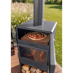 CookKing Terrassenofen Vento Plus inkl. Pizzaofen 50x50x150cm Schwarz
