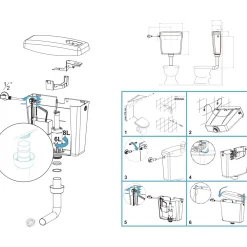 Cornat Spülkasten Kellu weiß 6 L