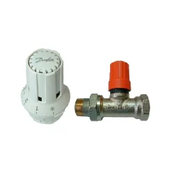 Danfoss Thermostatventil 1/2" Durchgang und Kopf Set^ New