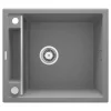 1 Becken Granitspüle MAGNETIC ohne Abtropffläch grau metallic*deante Discount