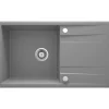 deante 1 Becken Granitspüle ERIDAN mit Abtropffläche grau metallic