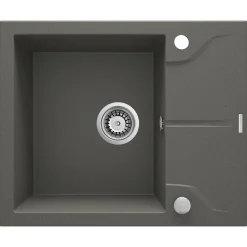 deante 1 Becken Granitspüle ANDANTE mit kurzer Abtropffläch anthrazit metallic