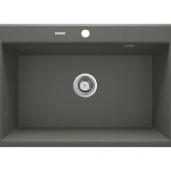 1 Becken Granitspüle ERIDAN ohne Abtropffläch anthrazit metallic*deante Hot